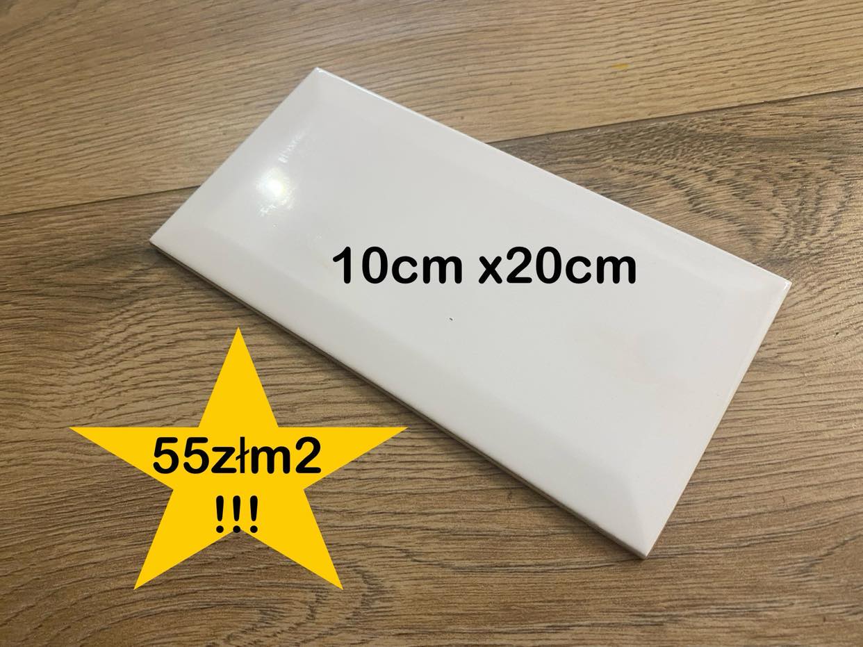 Białe kafle 10x20