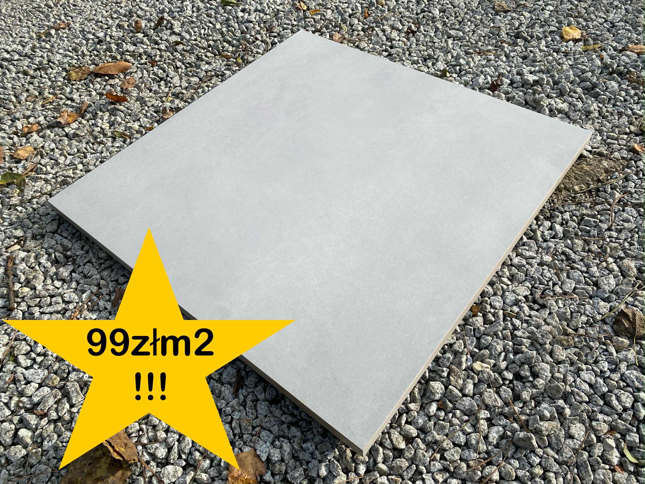 gres tarasowy popiel 60x60x2 cm