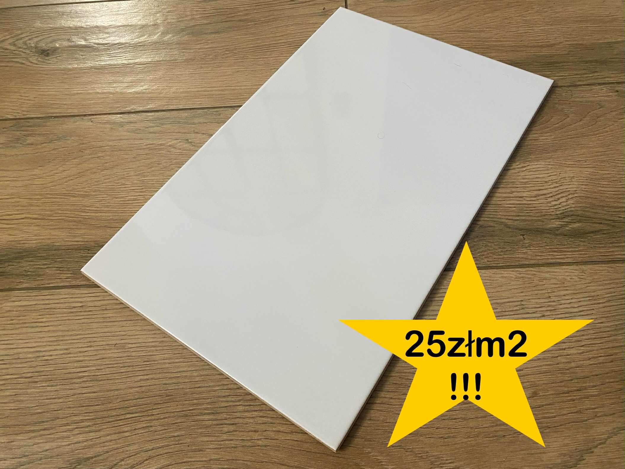 Płytka Ścienna Biała Połysk 20x25